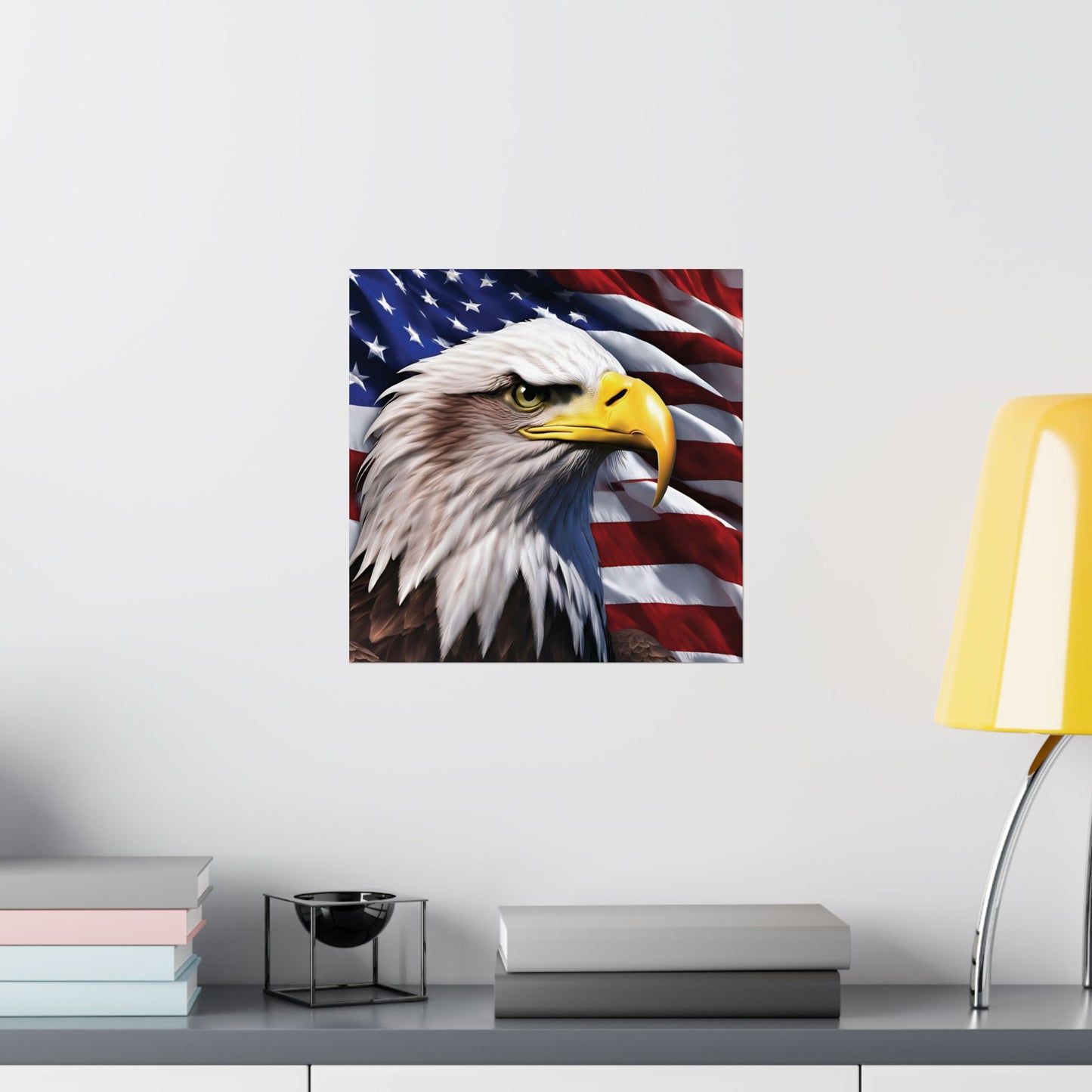 💥 Patriotic 💥 Bald Eagle 💥 Red White & Blue 💥 Wall Art 💥 Matte  💥 Vertical Poster 💥