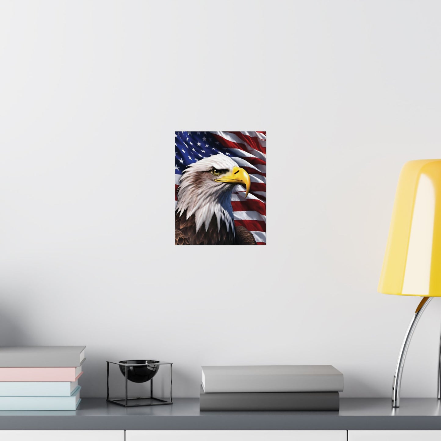 💥 Patriotic 💥 Bald Eagle 💥 Red White & Blue 💥 Wall Art 💥 Matte  💥 Vertical Poster 💥