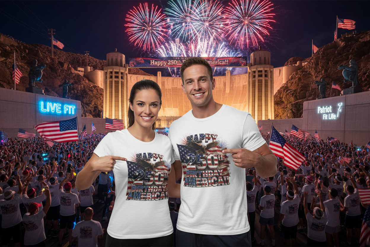 Happy 250th Birthday America T-Shirt | Patriotic Eagle & Flag 4th of July Tee