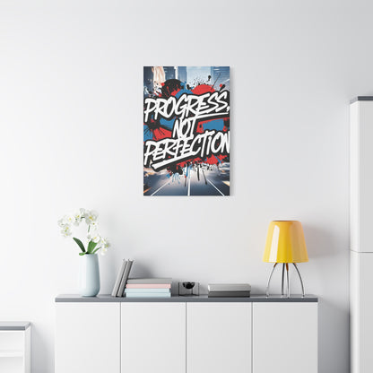💥 Motivational 💥 Uplifting 💥 Canvas Art  💥 Progress Not Perfection Print  💥 Positive Vibe Décor  💥 Eco-Friendly  UL- Certified  Inks 💥 Gift  Giving 💥 Horizontal Is In A Different Listing 💥