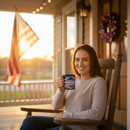 This Is The Turning Point! Motivational Mug - American Flag - 11oz/15oz