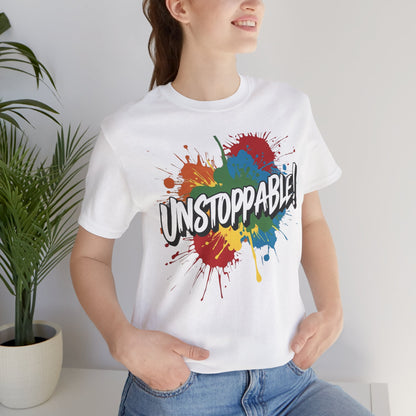 Unstoppable Design Tee - Vintage  Retro  Unisex  Tee - Classic  T-Shirt - Graphic Tee - Casual  Shirt - Short  Sleeve  Shirt