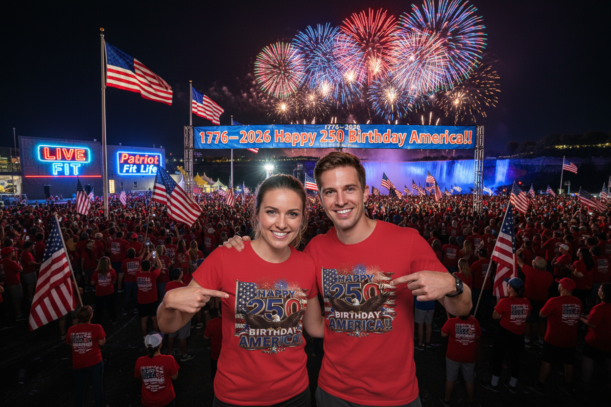 Happy 250th Birthday America T-Shirt | Patriotic Eagle Flag & Fireworks 4th of July Tee