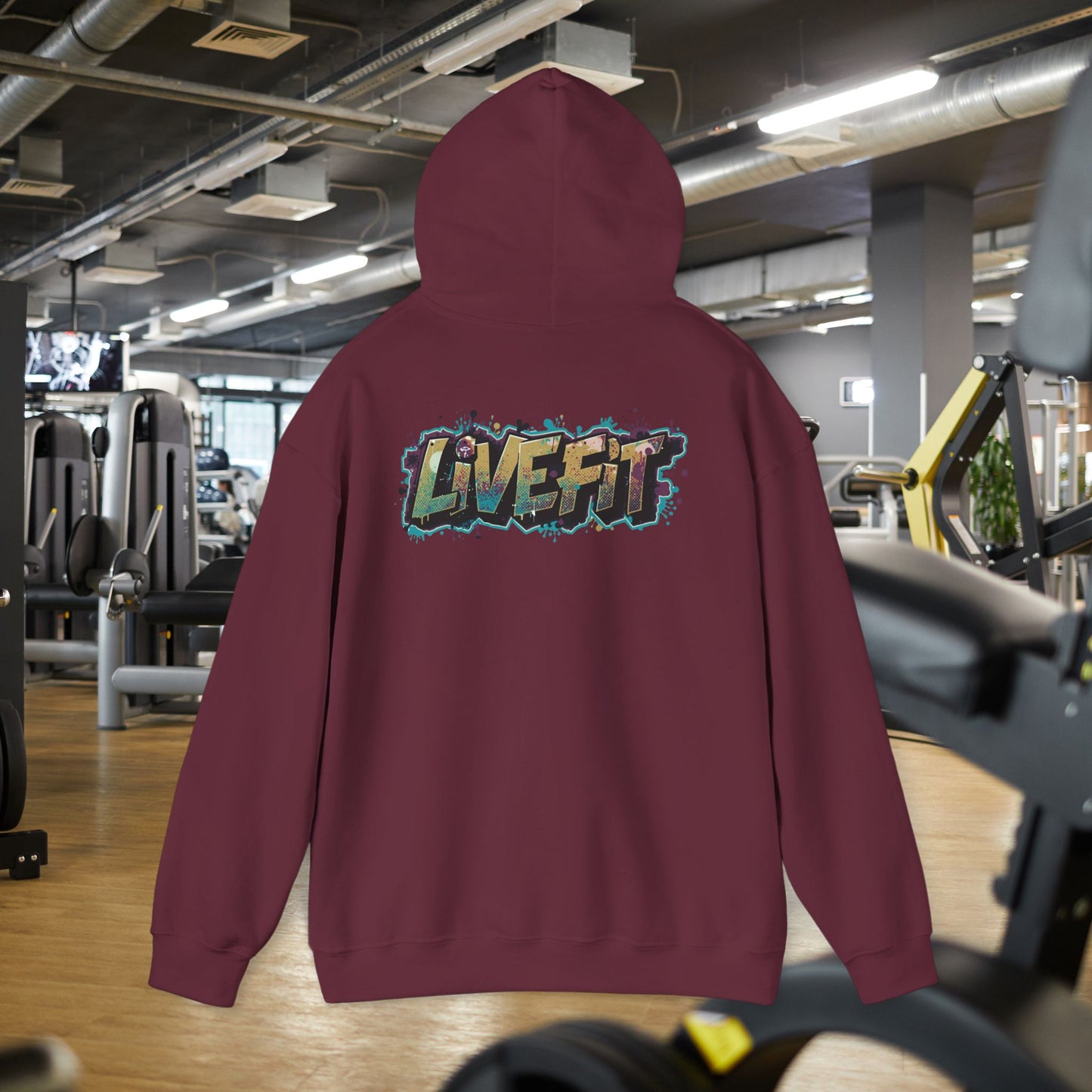 Live Fit Hoodie - Unisex Heavy Blend Sweatshirt - Fitness Enthusiasts -  Gym Wear - Workout Apparel -  Active Lifestyle -  Gift for Him/Her -