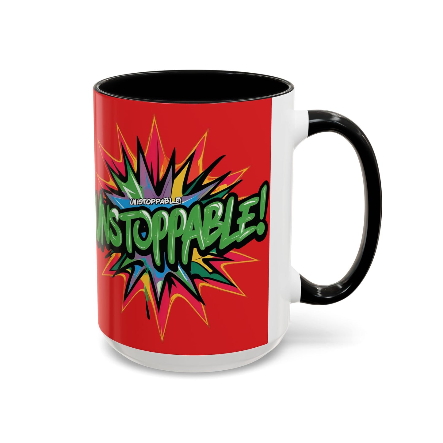 Unstoppable! Motivational Mug - Vibrant Red Design - 11oz/15oz