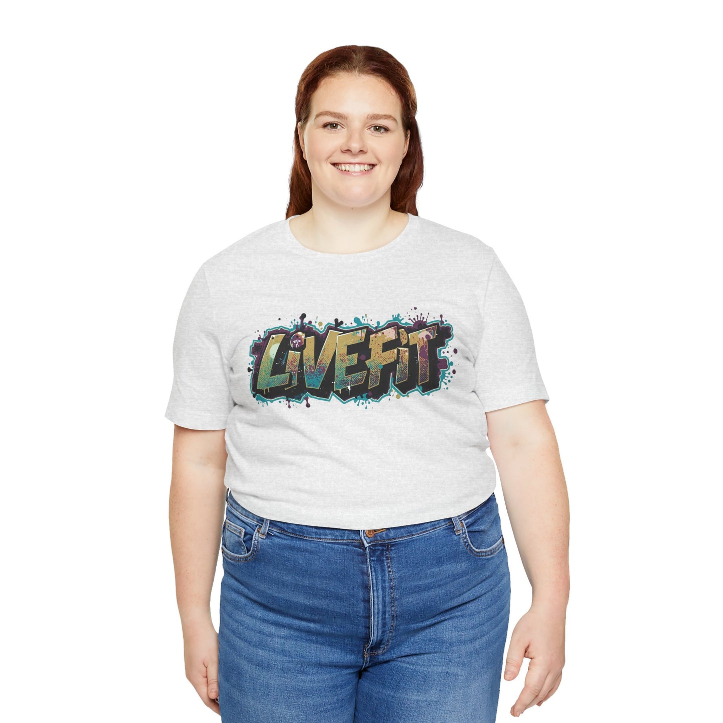 LIVE FIT Graphic Fitness Tee - Motivational Workout Apparel