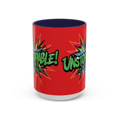 Unstoppable! Motivational Mug - Vibrant Red Design - 11oz/15oz