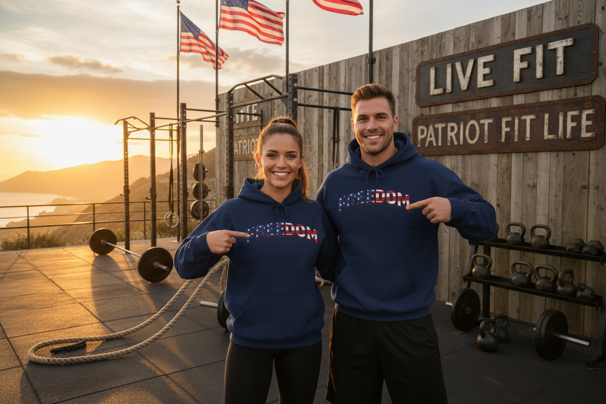 Freedom Hoodie — USA Flag Graphic Pullover Sweatshirt | LIVE FIT