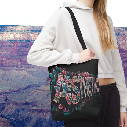Eye-Catching - Aesthetic - Floral    Tote Bag  - Chic  Reusable - Shopping  Bag -  Eco-Friendly  Grocery  Tote - Boho  Style  Handbag - Gift  for  Art  Lovers - Travel Accessory -