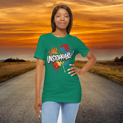 Unstoppable Design Tee - Vintage  Retro  Unisex  Tee - Classic  T-Shirt - Graphic Tee - Casual  Shirt - Short  Sleeve  Shirt