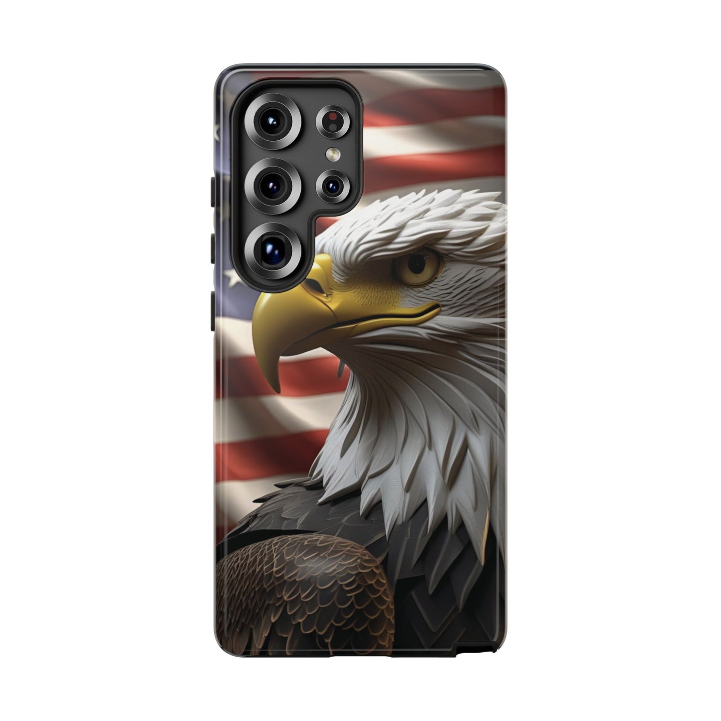 Tough Phone Cases - Patriotic - American Flag Eagle Design - Red White & Blue - Multiple Sizes -