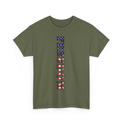 Freedom Patriotic T-Shirt - Red White Blue - American Flag Tee - Unisex S-5XL