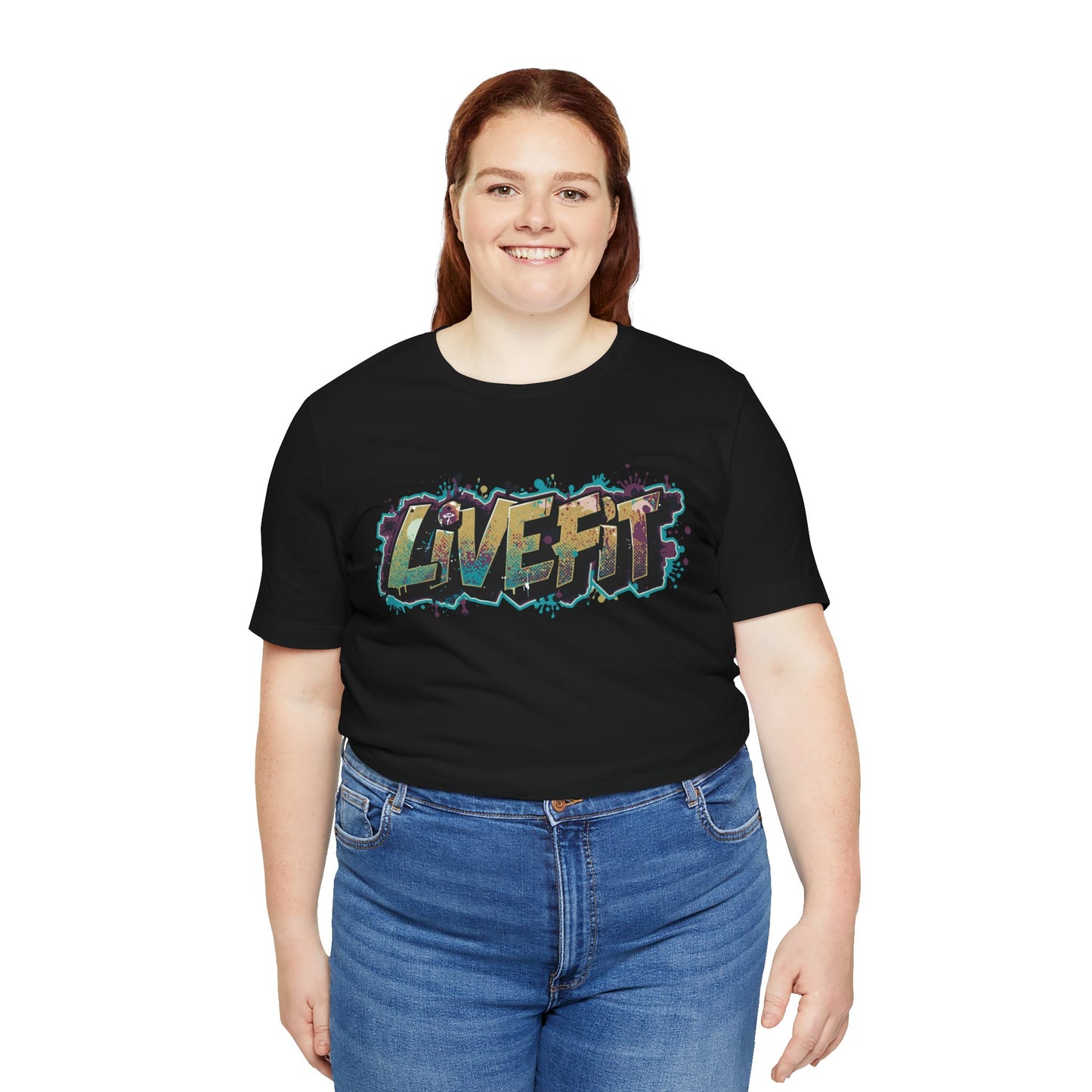 LIVE FIT Graphic Fitness Tee - Motivational Workout Apparel
