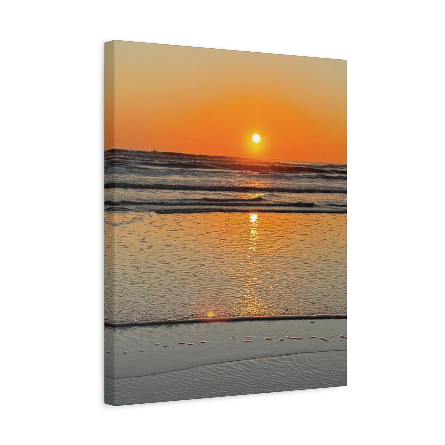 Stunning Sunset Beach Canvas Print, Ocean Decor, Wall Art, Home Decor, Coastal Artwork for Living Room