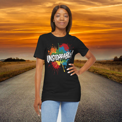 Unstoppable Design Tee - Vintage  Retro  Unisex  Tee - Classic  T-Shirt - Graphic Tee - Casual  Shirt - Short  Sleeve  Shirt
