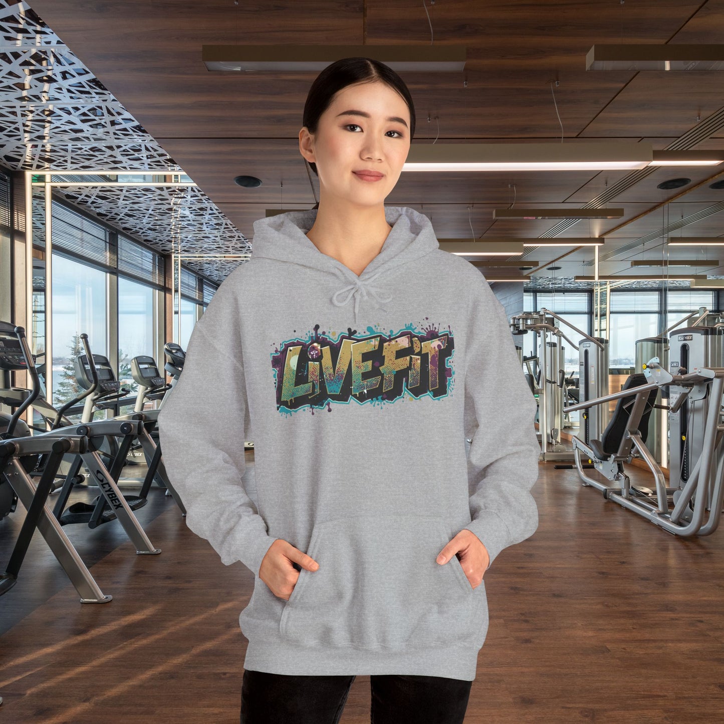 Live Fit Hoodie - Unisex Heavy Blend Sweatshirt - Fitness Enthusiasts -  Gym Wear - Workout Apparel -  Active Lifestyle -  Gift for Him/Her -