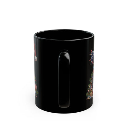 Patriot Fit Life Christmas Coffee Mug - Three-Line Flag & Garland Design | 11oz & 15oz
