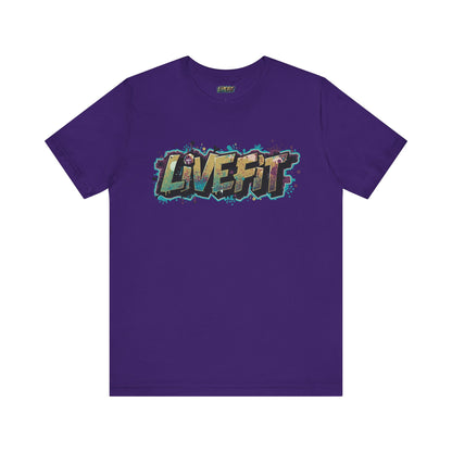 LIVE FIT Graphic Fitness Tee - Motivational Workout Apparel