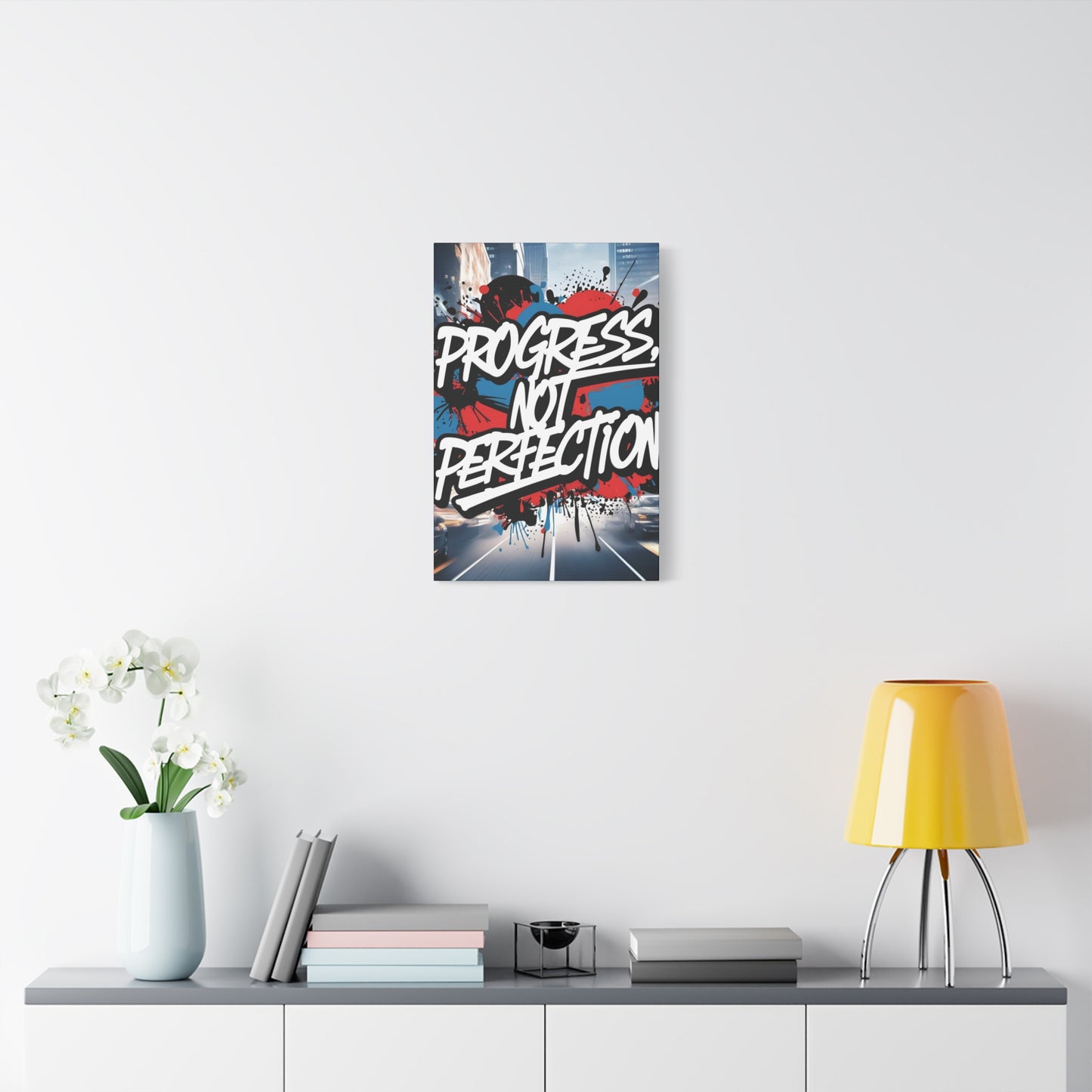 💥 Motivational 💥 Uplifting 💥 Canvas Art  💥 Progress Not Perfection Print  💥 Positive Vibe Décor  💥 Eco-Friendly  UL- Certified  Inks 💥 Gift  Giving 💥 Horizontal Is In A Different Listing 💥