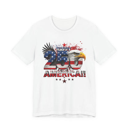 America 250th Anniversary Eagle T-Shirt | Distressed Flag Patriotic Tee
