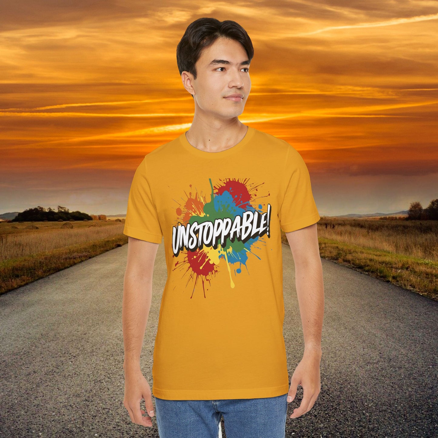 Unstoppable Design Tee - Vintage  Retro  Unisex  Tee - Classic  T-Shirt - Graphic Tee - Casual  Shirt - Short  Sleeve  Shirt