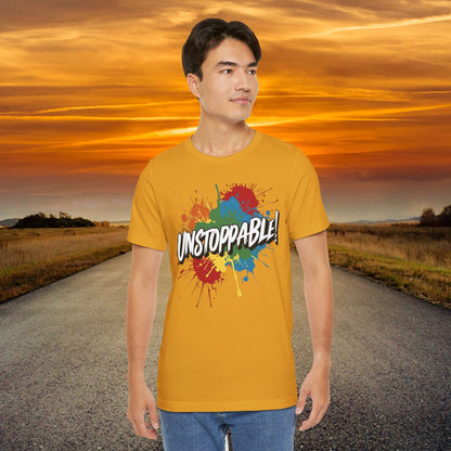 Unstoppable Design Tee - Vintage  Retro  Unisex  Tee - Classic  T-Shirt - Graphic Tee - Casual  Shirt - Short  Sleeve  Shirt