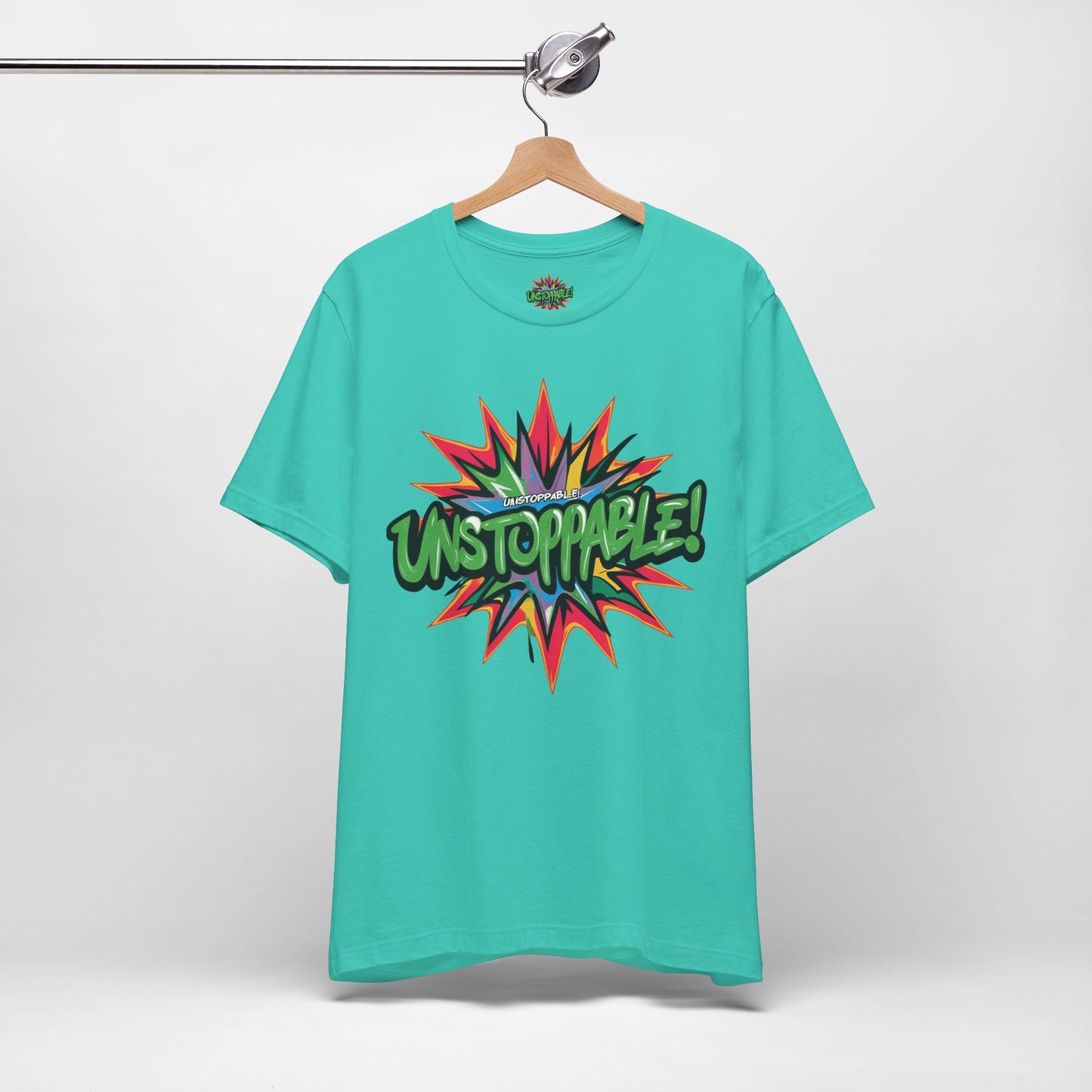 Unisex Jersey Tee - Unstoppable Graphic Design Shirt - Motivation and Fitness
