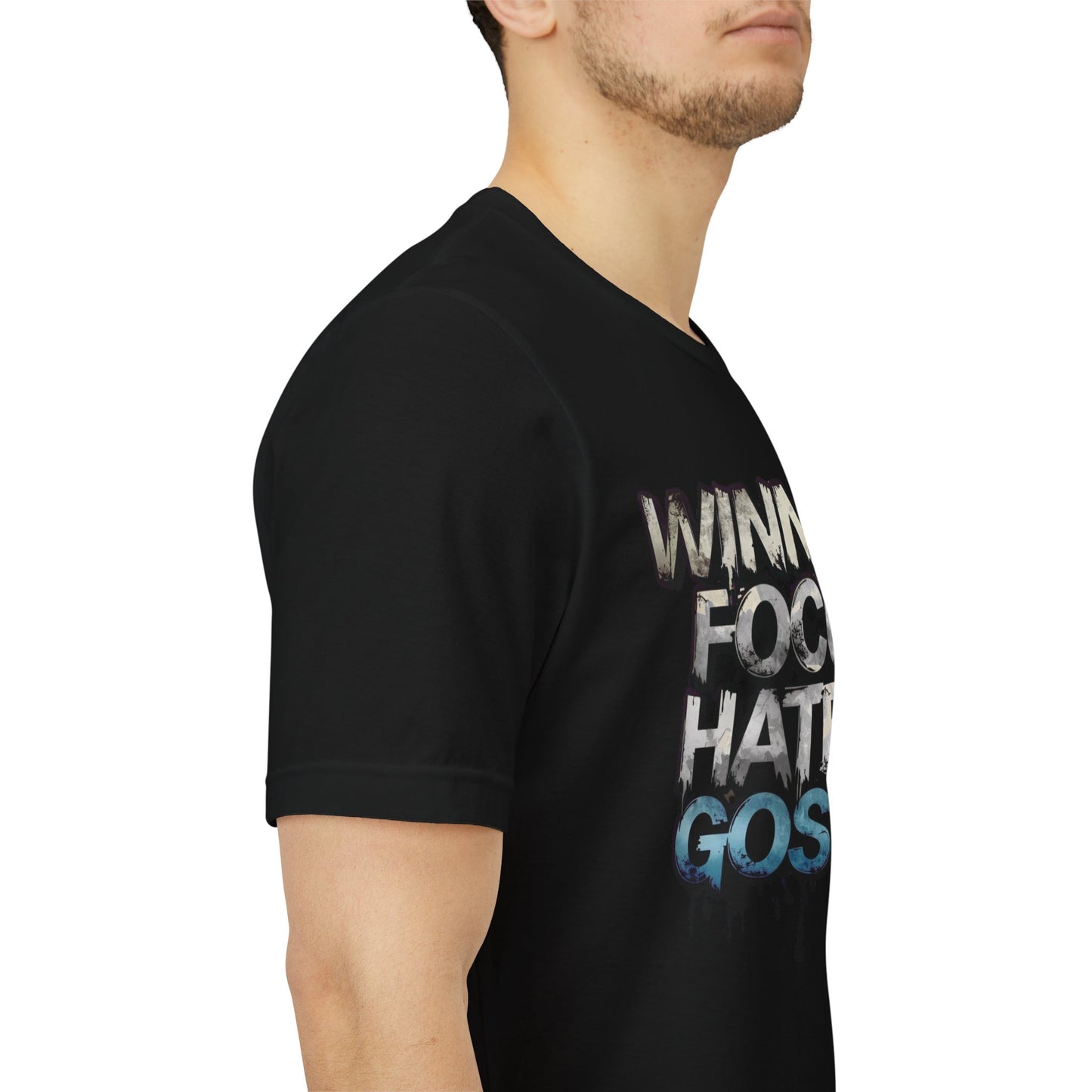 Winners Focus Haters Gossip - Motivational T-Shirt - Bold Graphic Tee - Unisex XS-4XL