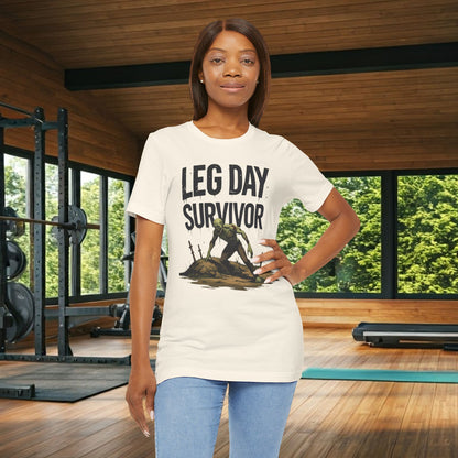 Leg Day Survivor Tee, Fitness Shirt, Workout Apparel, Gym Gift, Unisex Graphic Tee