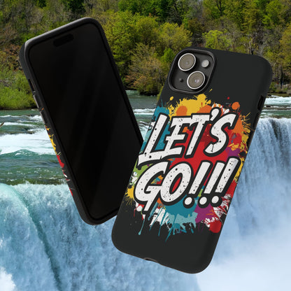 💥Phone Case 💥 Colorful 💥 Let's Go! 💥  Tough Phone Case 💥  Vibrant Design 💥 iPhones  15 & 16 💥  Birthday Gift 💥