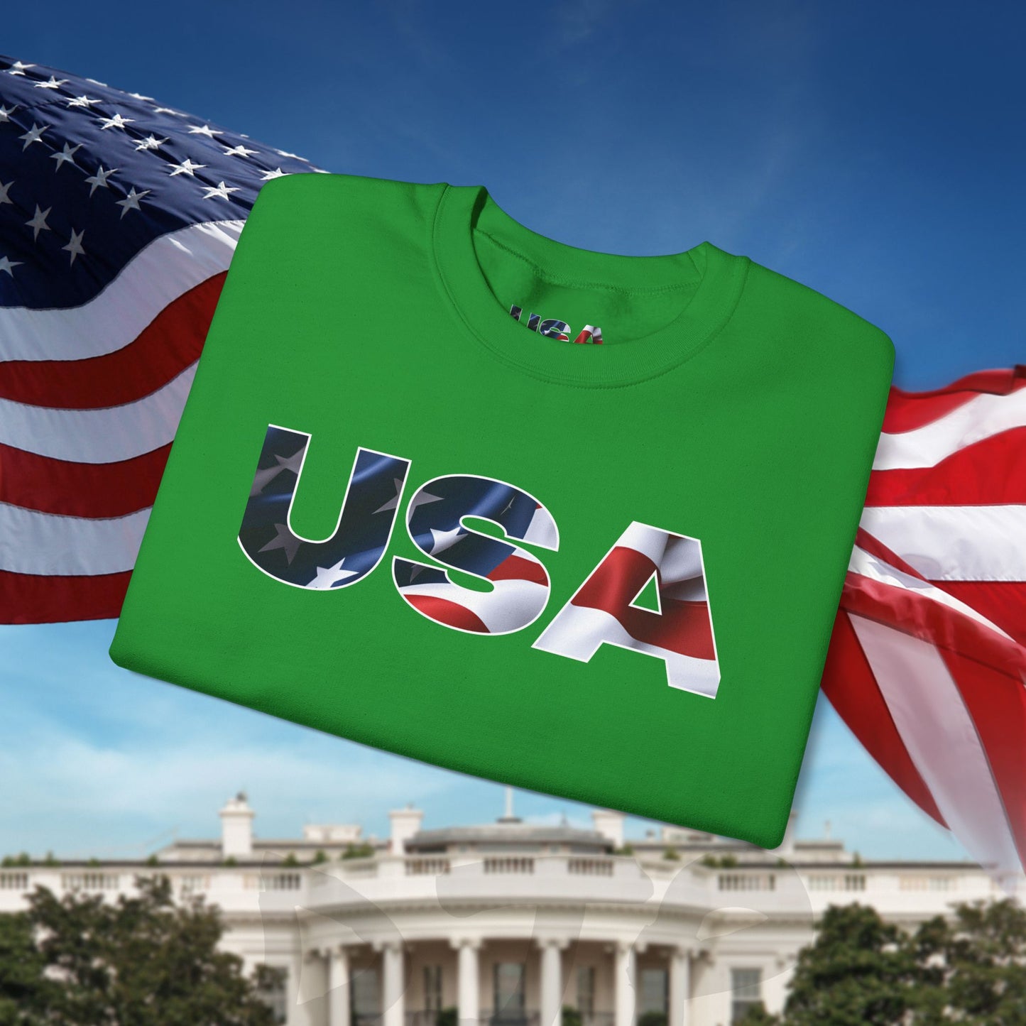 Patriotic USA Crewneck Sweatshirt - Unisex Heavy Blend - American Pride - National Pride Gift - S-5XL