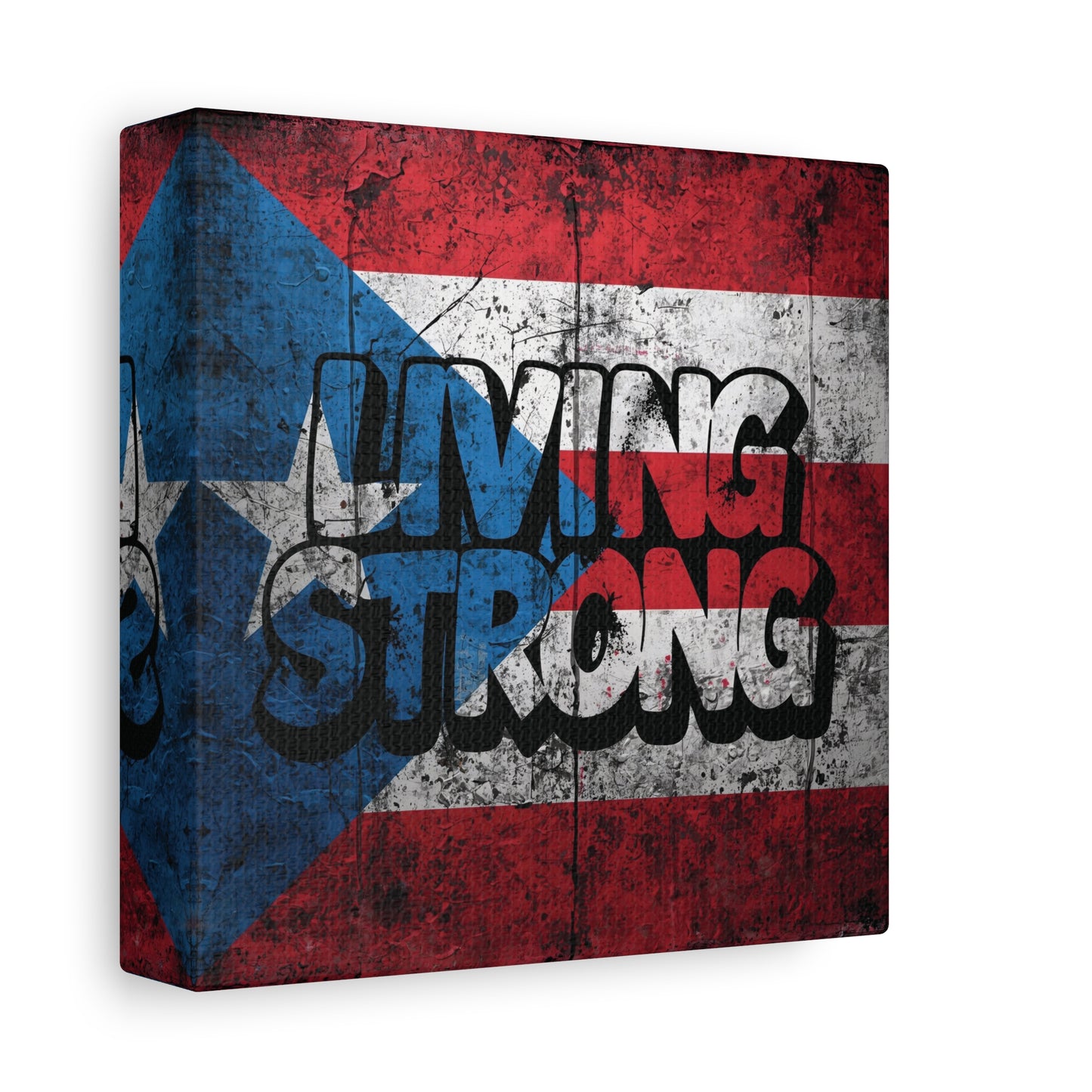 Gallery Wrapped - Puerto Rico Flag -  Matte Canvas Wall Art - Inspirational Decor - Home Wall Decor -