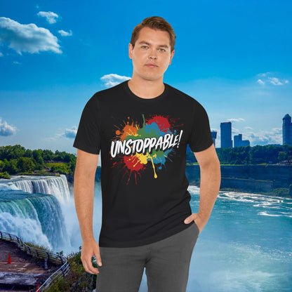 Unstoppable Design Tee - Vintage  Retro  Unisex  Tee - Classic  T-Shirt - Graphic Tee - Casual  Shirt - Short  Sleeve  Shirt