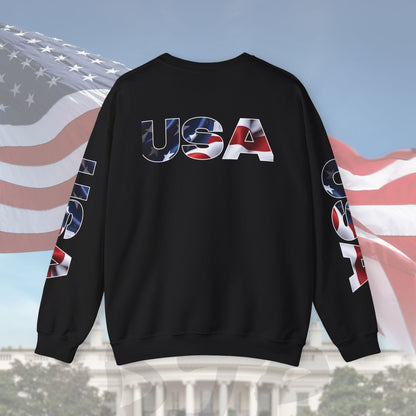 Patriotic USA Crewneck Sweatshirt - Unisex Heavy Blend - American Pride - National Pride Gift - S-5XL