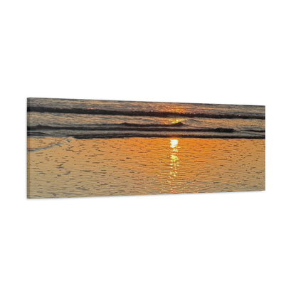 Stunning Sunset Beach Canvas Print, Ocean Decor, Wall Art, Home Decor, Coastal Artwork for Living Room