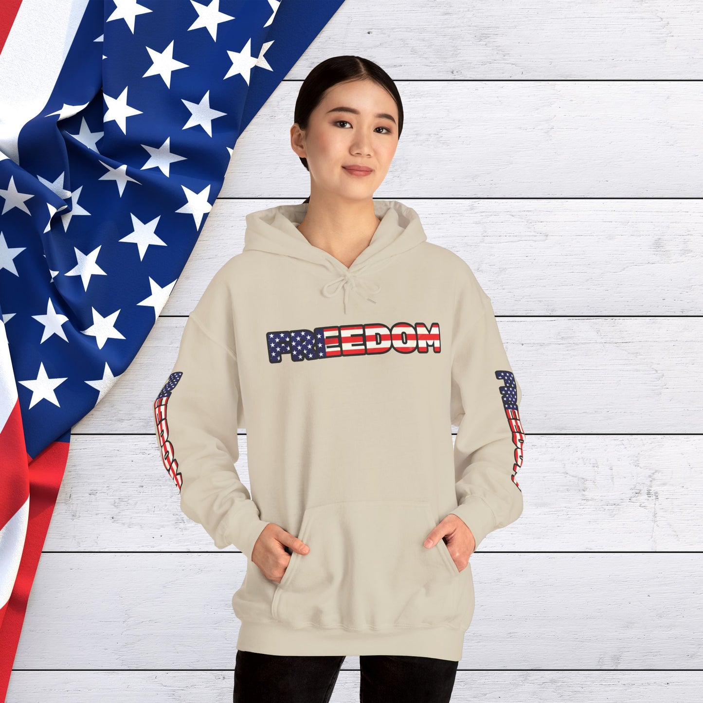 Patriotic Freedom Hoodie - Unisex American Flag Sweatshirt - Red White and Blue - Comfortable Pullover for Celebrations -  Perfect for Independence Day -  Gift [...]