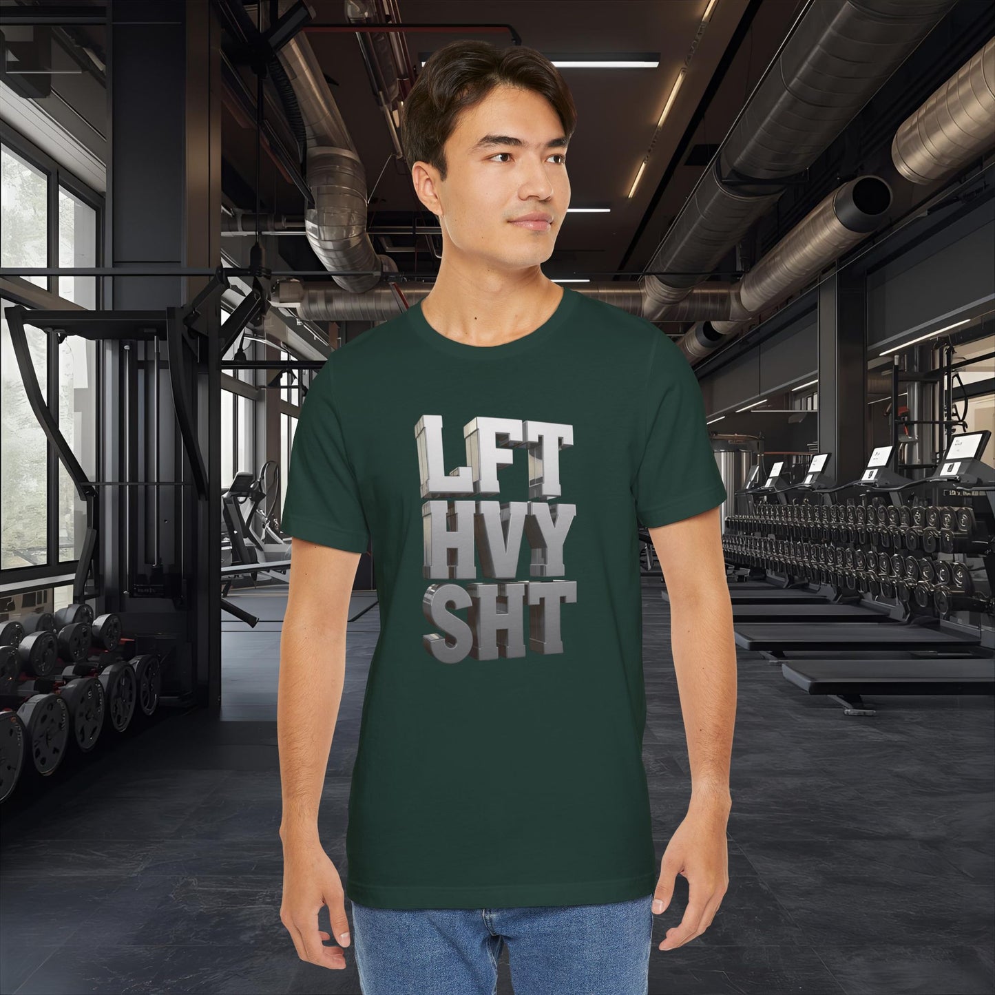 Lift Heavy Shit - LFT HVY SHT - 3D Gym T-Shirt - Bold Weightlifting Tee