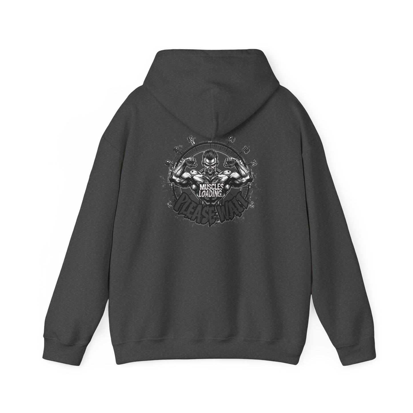 Unisex - Muscles Loading…Please Wait - Heavy Blend™ Hooded Sweatshirt - Motivational Fitness Hoodie - Workout Sweatshirt - Gym Apparel - Inspirational Gift - Holiday Gift
