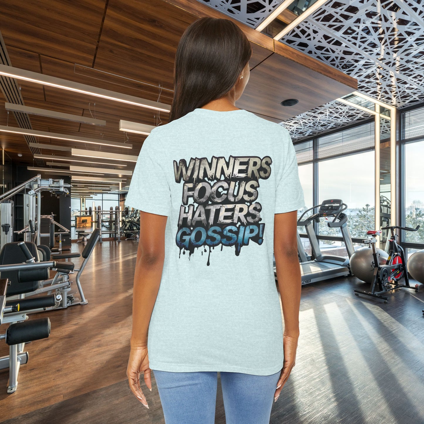 Winners Focus Haters Gossip! Tee - Motivational Graphic Shirt -  Unisex Tee for Casual Wear -  Gift for Friends -  Streetwear Fashion