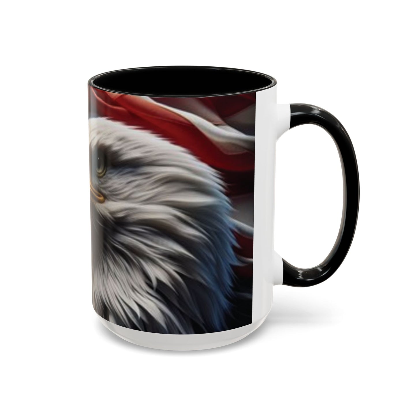 Patriotic Eagle Coffee Mug, 11oz & 15oz, US Flag Mug, Gift for Veterans, Independence Day Decor, Americana Drinkware