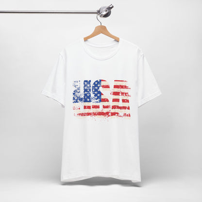 USA - Red White Blue - American Flag - Classic Unisex Tee - Holiday Gift - Patriotic Pride