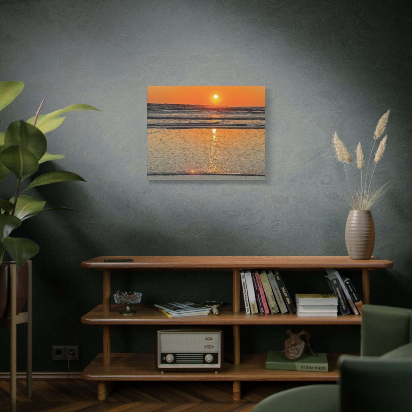 Stunning Sunset Beach Canvas Print, Ocean Decor, Wall Art, Home Decor, Coastal Artwork for Living Room