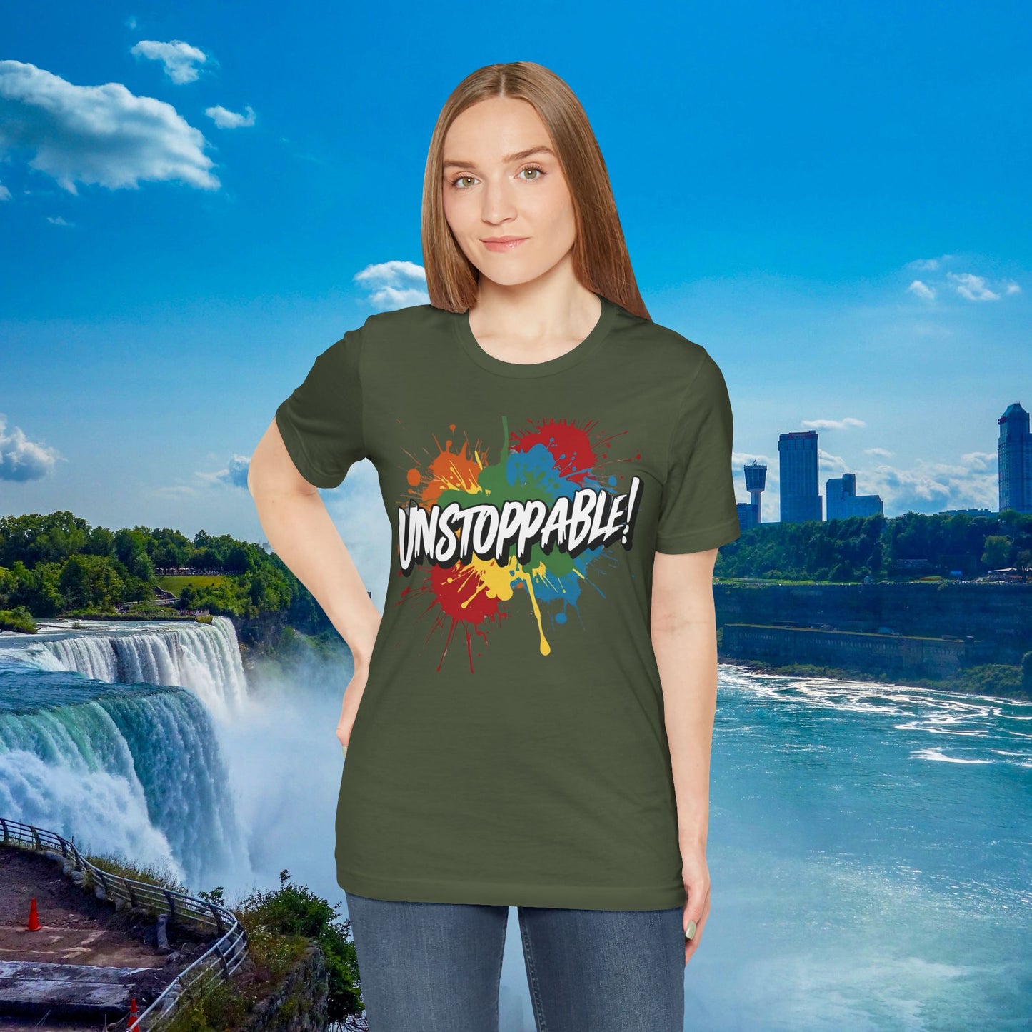 Unstoppable Design Tee - Vintage  Retro  Unisex  Tee - Classic  T-Shirt - Graphic Tee - Casual  Shirt - Short  Sleeve  Shirt