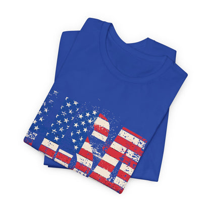 USA - Red White Blue - American Flag - Classic Unisex Tee - Holiday Gift - Patriotic Pride