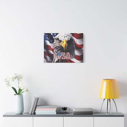 American Eagle Canvas Wall Art - Patriotic Flag Decor - USA Pride