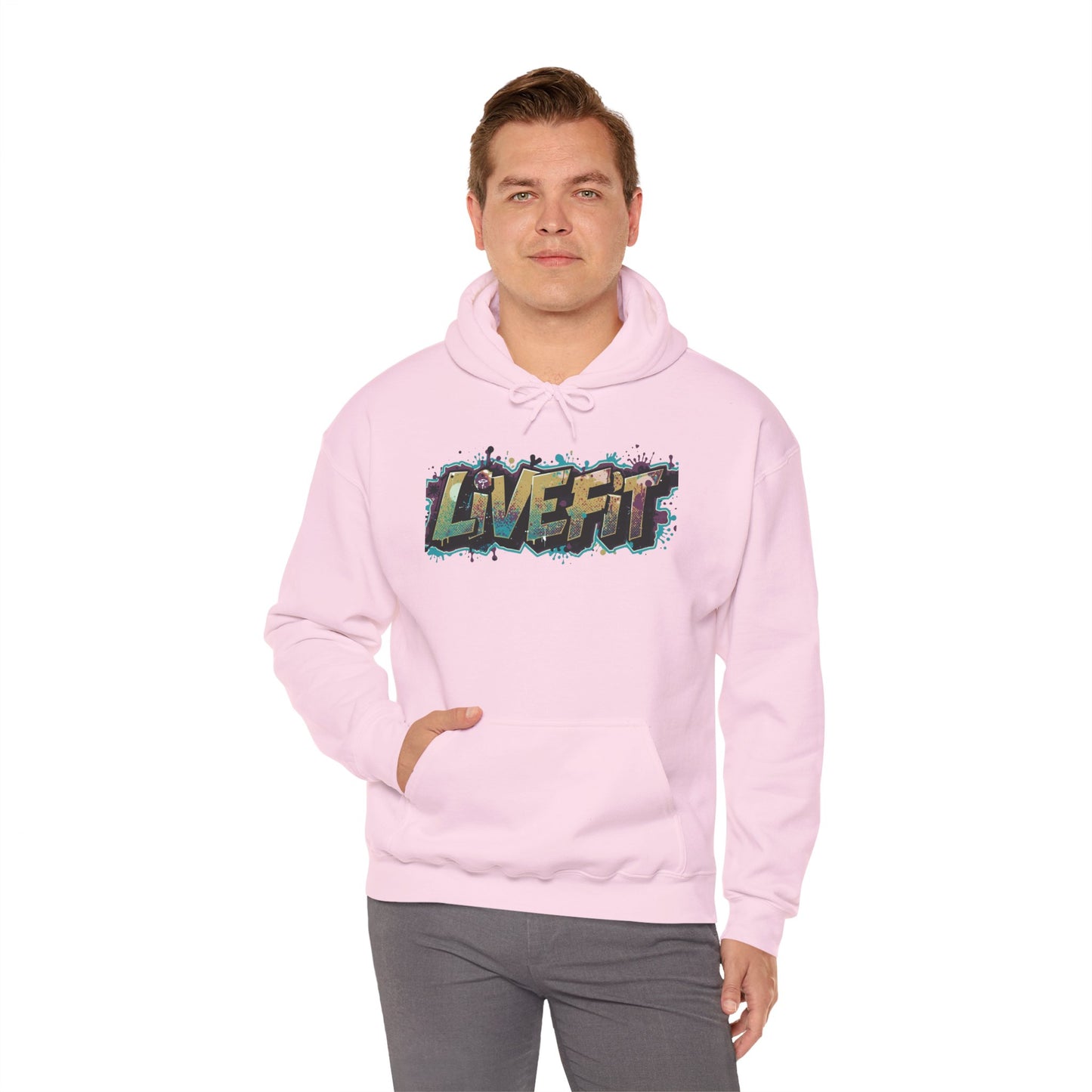 Live Fit Hoodie - Unisex Heavy Blend Sweatshirt - Fitness Enthusiasts -  Gym Wear - Workout Apparel -  Active Lifestyle -  Gift for Him/Her -