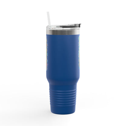 Insulated Travel Mug, Live Fit, 40oz Fitness Water Bottle, Gym Coffee Cup, Durable Travel Tumbler, Motivational Drinkware