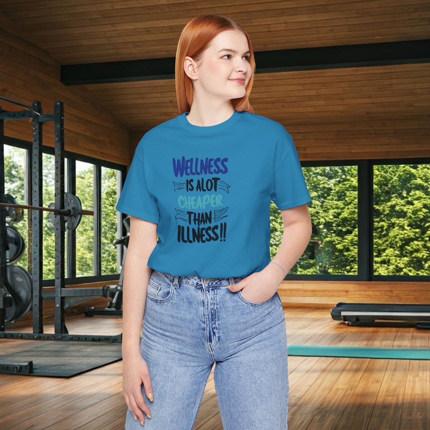 Wellness Awareness Unisex Tee - Wellness Is Alot Cheaper Than Illness!! - Design - S - 3XL - Motivational Health T-Shirt for Self-Care Enthusiasts - Gift for Wellness Events - Positive Vibe Shirt -  [...]