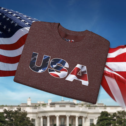 Patriotic USA Crewneck Sweatshirt - Unisex Heavy Blend - American Pride - National Pride Gift - S-5XL