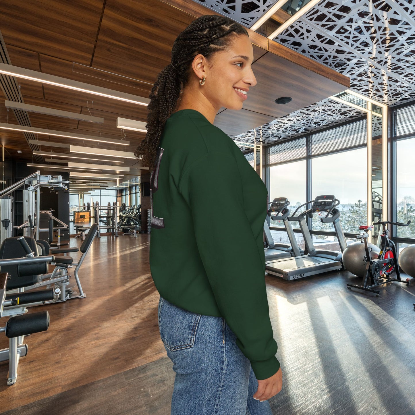 Gym Girl Crewneck Sweatshirt - Stylish Fitness Apparel - Women's Workout Sweatshirt - S-4XL